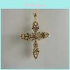 Gothic Style Cross Chain Necklace With Electroplated Finish For Punk And Y2k Fashion
