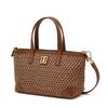 Brown Dd Logo Leather Tote Bag Dcba6e080w2