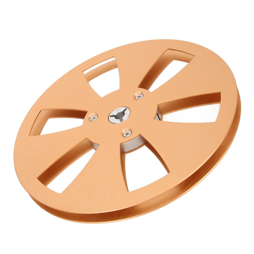 1 4 7 Inch Empty Reel 6 Hole Aluminum Alloy Open Reel Sound Tape Empty Reel Opening Machine Part Gold