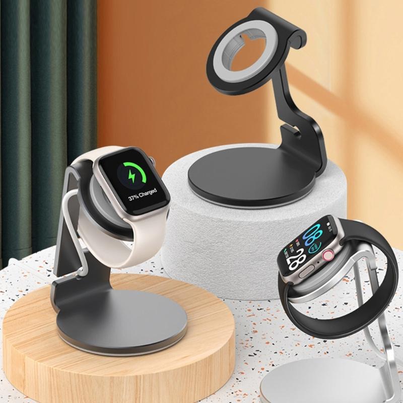 Aluminum Bracket Charger Dock Station Charging Holder for Intelligent Watch Stand Wireless Charging Station Replacement
