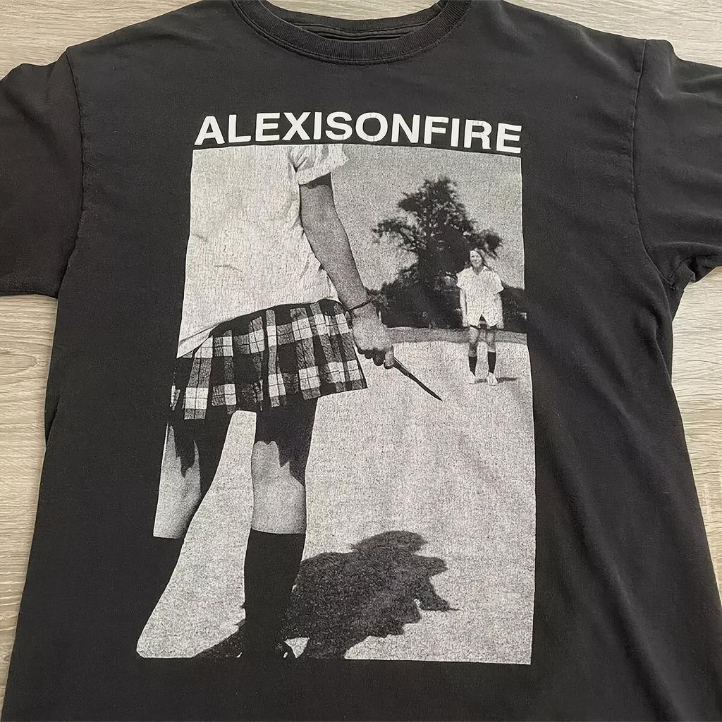 Alexisonfire Unisex Pattern TShirt Cotton Short Sleeve Humor Monochrome Print Regular Version Short Sleeve Casual Shirt 2026