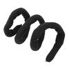 Spiral Lock Hair Ties Bendable Long Dreadlock Ponytail Holder for Thick Curly Hair Pure Black
