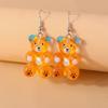 Cute Colorful Gummy Bear Drop Earrings for Women Girls Cartoon 3D Bear Earrings Party Holiday Jewelry Gifts