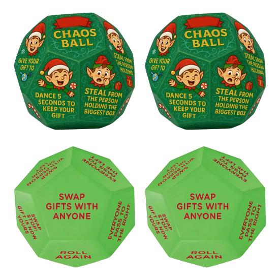 Hilarious Exchange Party Game Dice Christmas Stocking Stuffers Gift Exchange Dice Game 12 Sides Family Party Game for Men Women Adults