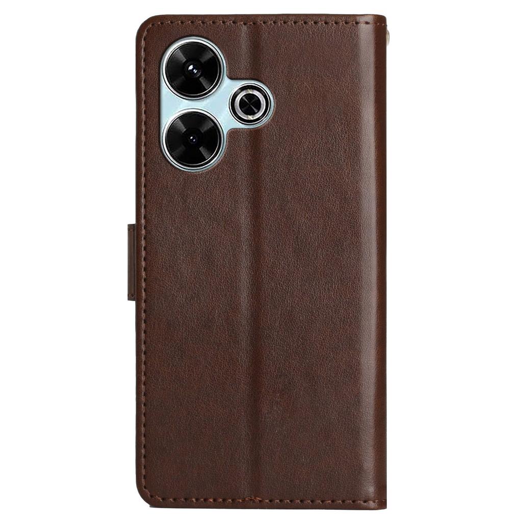 For Xiaomi Redmi 13 5G/13 4G Case PU Leather Phone Wallet Cover with Strap
