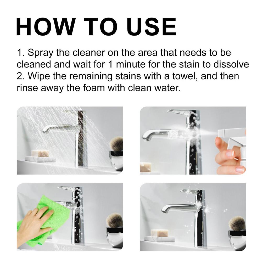 Jakehoe Bathroom Foam Cleaner Toilet Toilet Bathtub Sink Tile Stain Remover Cleaning Spray