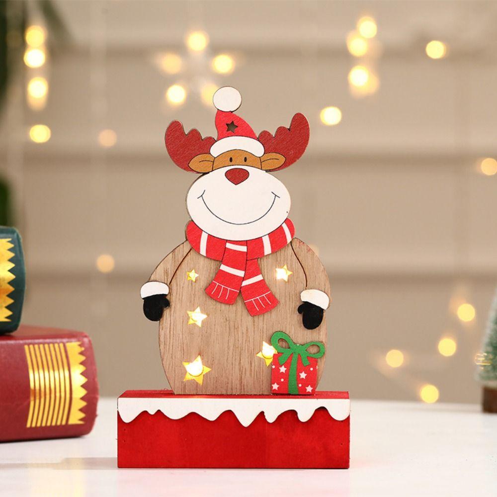 Creative Wooden Christmas Ornaments Durable Christmas Decoration Party Supplies