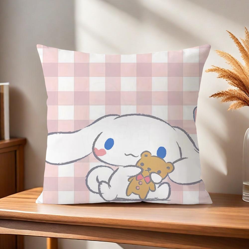 Soft Pillow Case Dog For Cute Sofa Living Room Home Office Decor C-Cinnamoroll Protective Kawaii Covers Without Pillow-Insert
