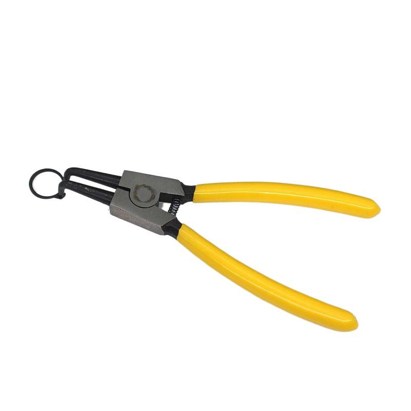 6-calowe zewnętrzne szczypce do pierścieni zabezpieczających - Rączki wygięte na zewnątrz do montażu i demontażu pierścieni zabezpieczających wału.