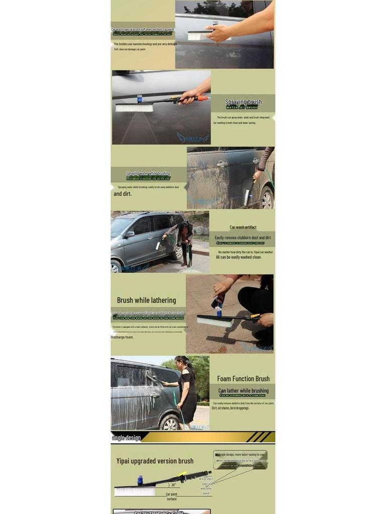 Portable High-Pressure Car Washer Set with Brush and Water Gun