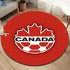 Canada Men's National Soccer Team Round Area Rug,Carpet Rug for Living Room Bedroom Sofa Playroom Decor,Non-slip Floor Mat