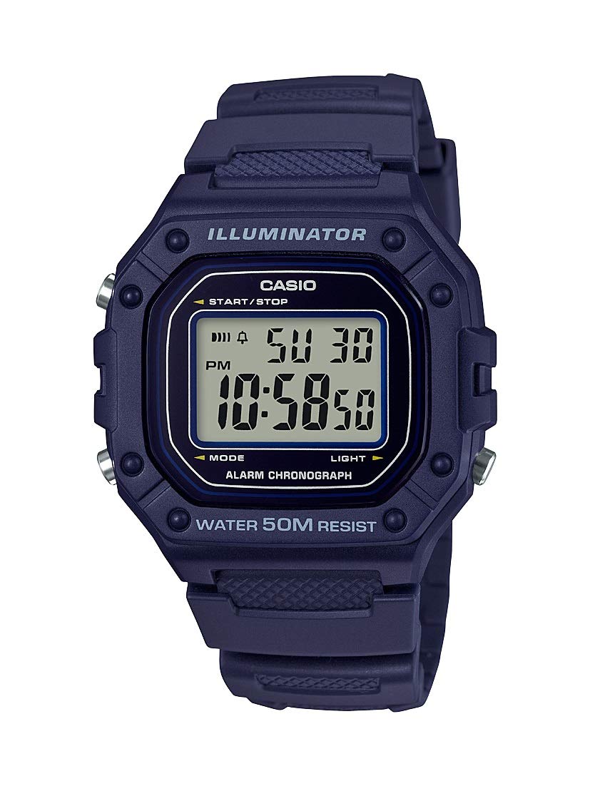 

Casio Синие цифровые часы мужские W218H-2A синий