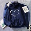 Womens Sweatshirts Casual Hooded Printed Jogging Clothing Home Outdoors Pullover Tops Take a Walk Versatile