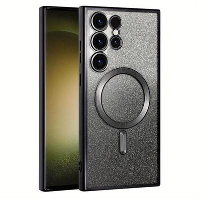 BlingBright Kryt pro Samsung Galaxy S24 S23 S22 S21 S20 Ultra Plus FE Třpytivé pouzdro Note20 Ultra Plát Bezdrátový MagSafe Magnetický