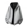 Unisex Oversized Hooded Zip-Up Sweatshirt Vintage Streetwear Casual Pullover Jacket