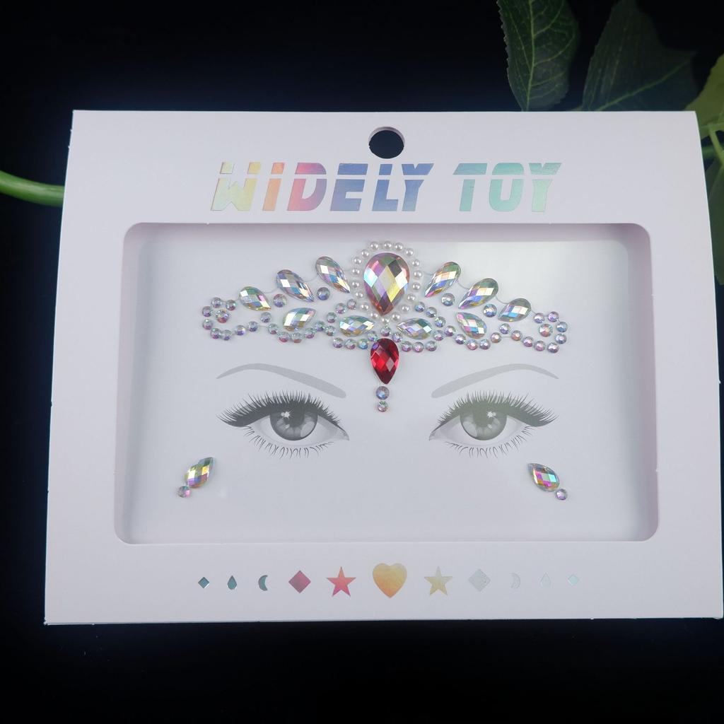 New Crystal Facial Eyebrow Sticker Eye Stickers Forehead Face Sticker Acrylic Gem Temporary Tattoo Party Rhinestone Makeup Tools