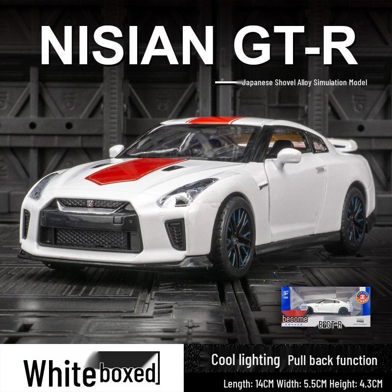 

Caipo R35 Японская модель GT из сплава Суперкар 50-летие Игрушка с инерционным механизмом белый