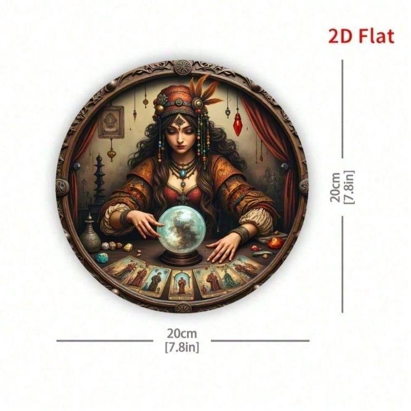 Metal Wall Art Tarot Victorian Fortune Teller Cards Mystic Symbols Boho Decor Living Room