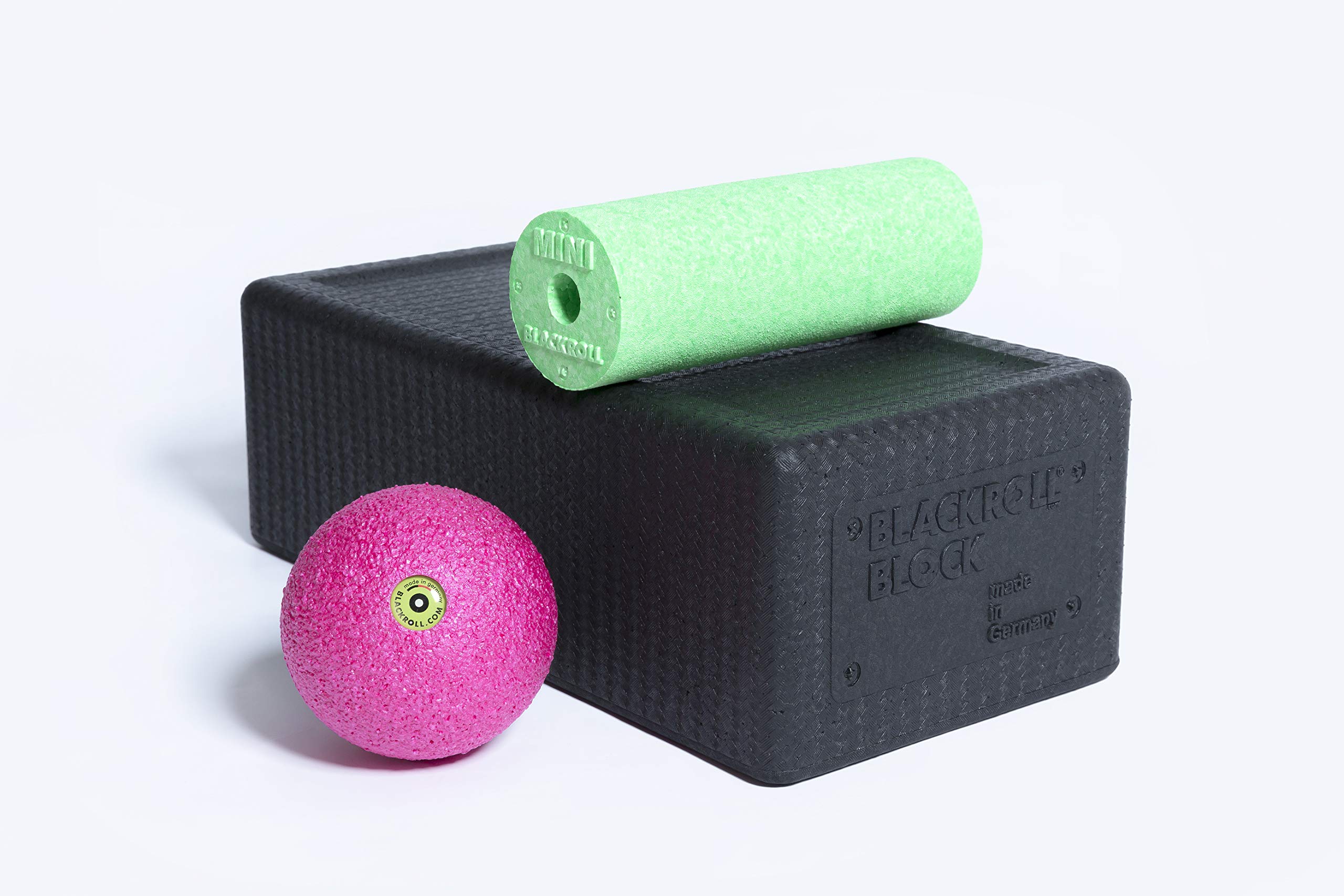 

Black Roll Foam Roller Set with Block Made in BLOCK 30x15x10cm Japanese Ball, Germany, SET, 220g, (Official Product) чёрный