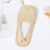 5 Pairs Breathable Ice Silk Invisible Socks For Women Antislip Lace Low Cut Socks Casual Shoes Accessories