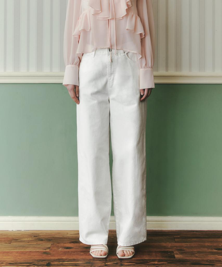 ZEROSTREET Barrel Denim Pants / White