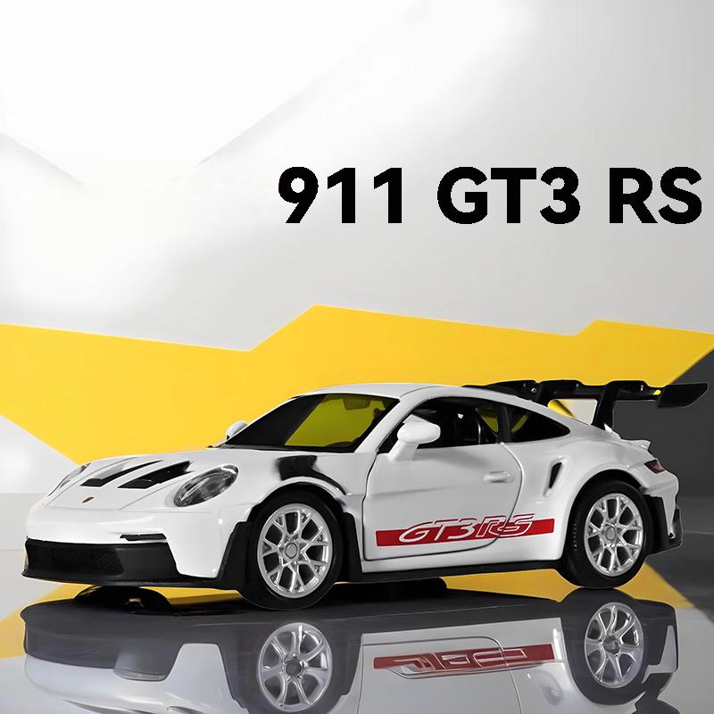 Porsche 911 GT3 RS Supercar Match Version 5 Inch Metal Car Simulation Diecast & Toy Vehicle RMZ City 1:36 Alloy Model Birthday Gifts