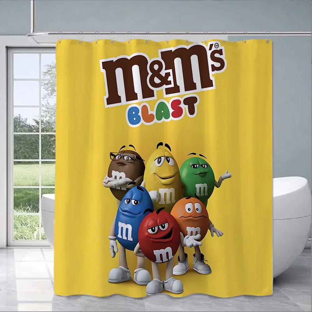 Chocolate Cartoon Shower Curtain Waterproof Polyester Fabric Paint Bath Curtains Home Bathroom Decor Curtain With Hook
