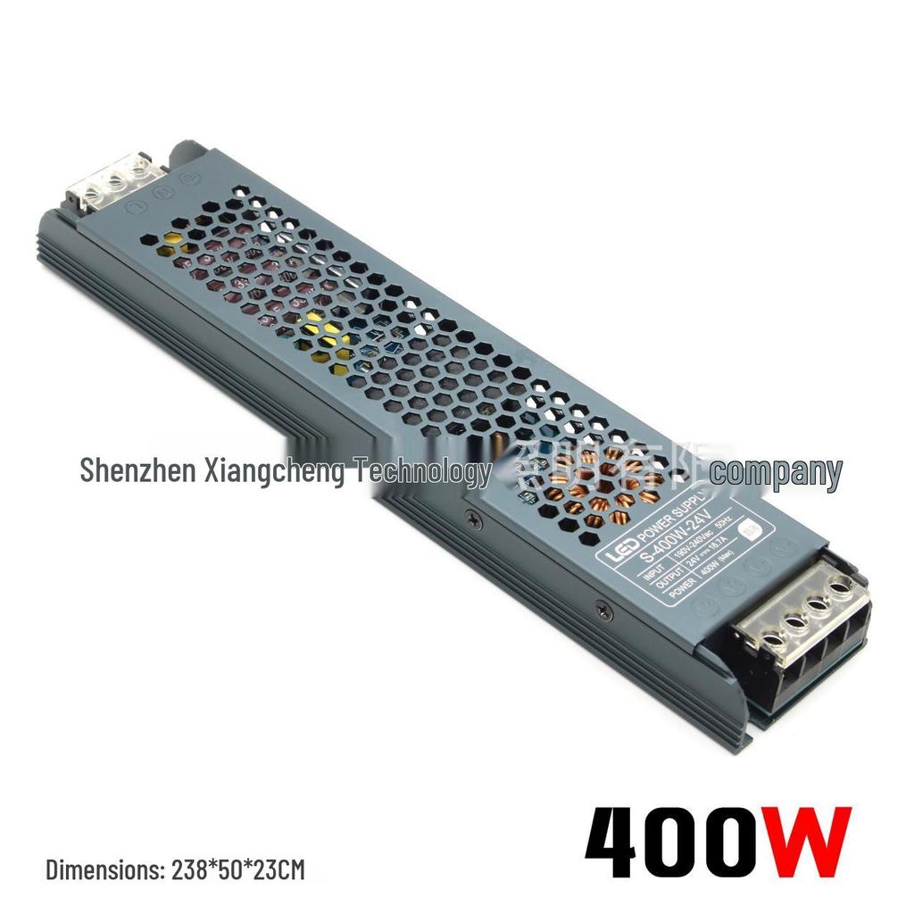 Ultra-Thin Black King Kong LED Transformer: 220V-12V/24V Power Supply for Low Voltage LED Strip
