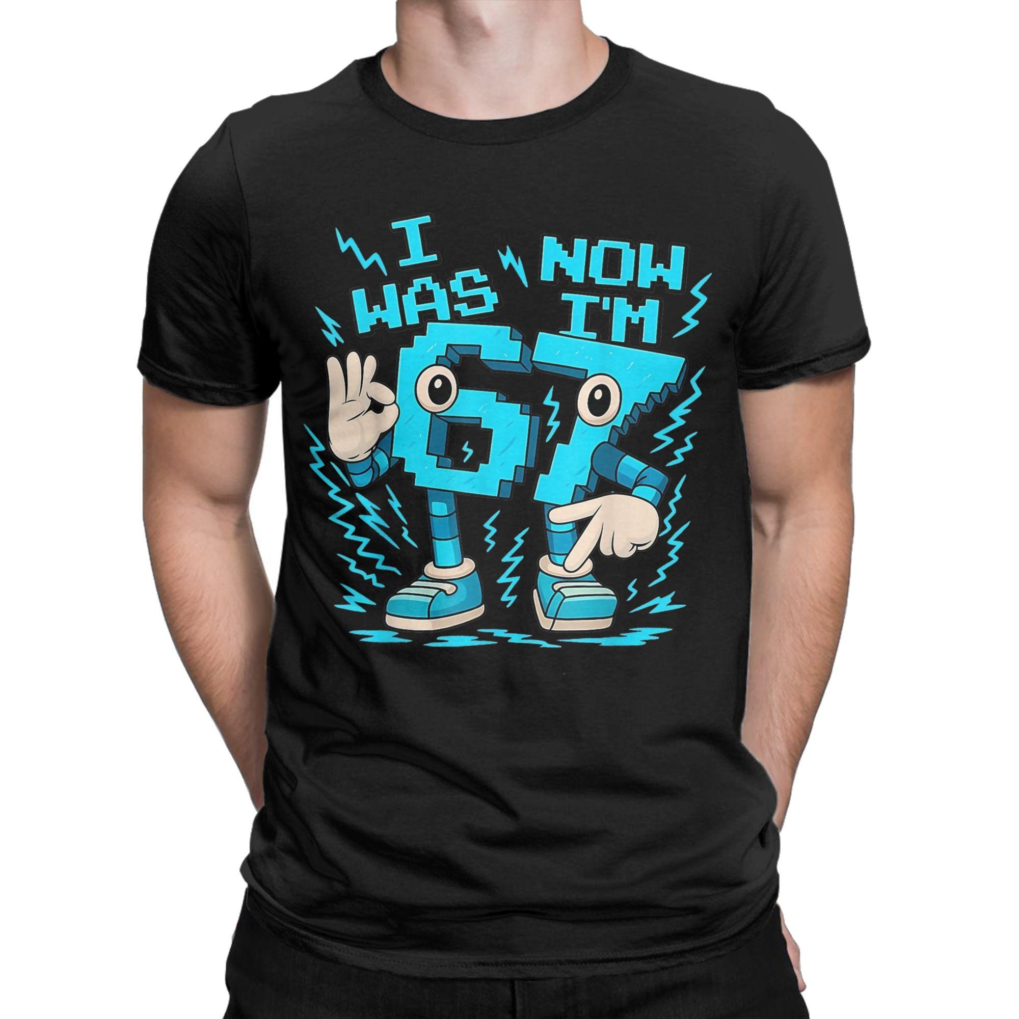 

Men I was 6 Now I m 7 67 Seven Year Old Birthday Gamer T Shirt Cotton Tops Short Sleeve O Neck Tees Graphic Printed T-Shirts... 5XL різнокольоровий