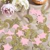 Star and Moon Paper Confetti for Baby Birthday Wedding Party Table Decorations Pink and Gold Glitter Table Scatter Baby Shower Party Supplies