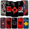 Albania Albanians Flag Phone Case For iPhone 16 15 14 11 Pro Max 12 13 7 8 Plus X XR XS SE 2020 Soft Black Cover