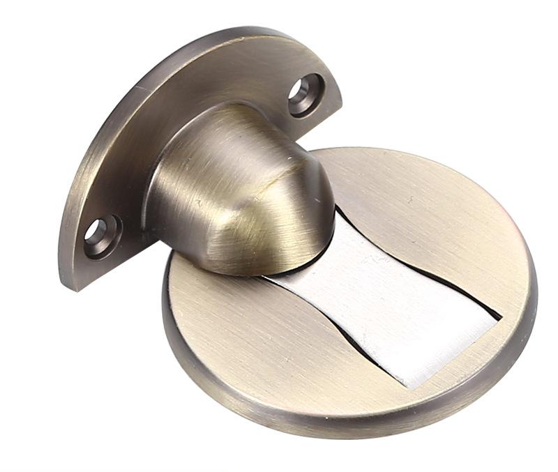 Invisible Magnetic Door Stopper Stainless Steel Punch-free Windproof Mechanical Self-locking Door Stop Door Stopper