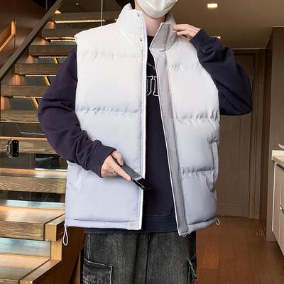 Autumn and Winter Stand-up Collar Vest for Men and Women Thickened Warm and Versatile Casual Jacket Vest Sleeveless Cotton Vest