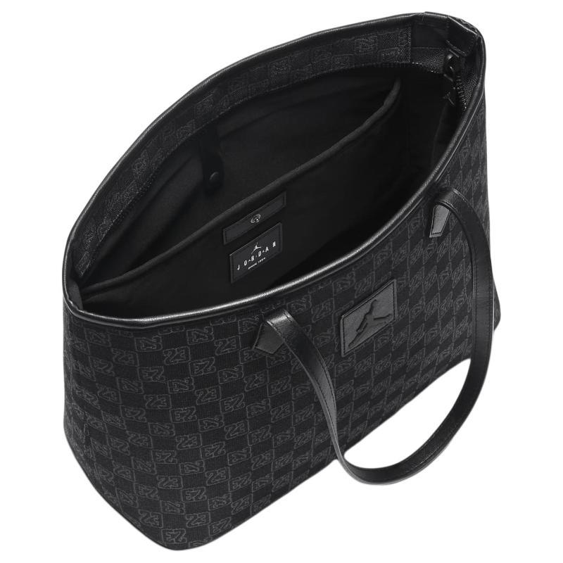 Jordan Monogram Polyester Tote Bag, Shopping Bag, Shoulder Bag, Handbag Men's Black Jordan HM9241-010