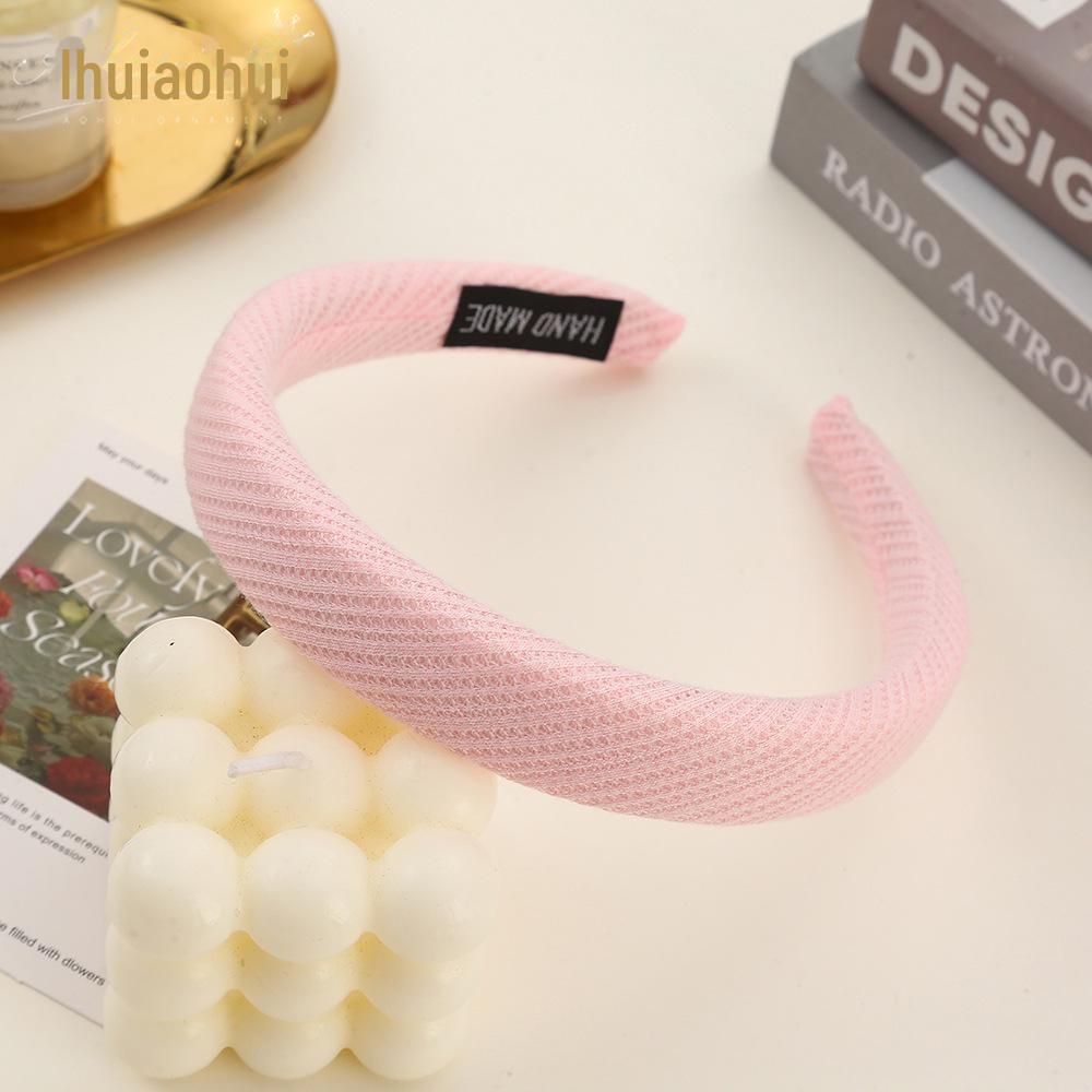 Korean Style Wide Brim Headband: Summer Solid Color Hair Accessory for Women