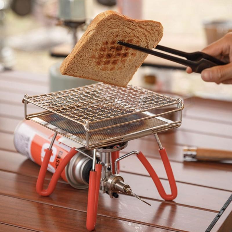 Stainless Steel Baking Cooling Rack Foldable Toast Grill Camping Cooking Tool