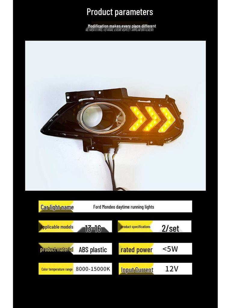Ford Mondeo 13-16 LED Fließende Tagfahr- & Blinkleuchten