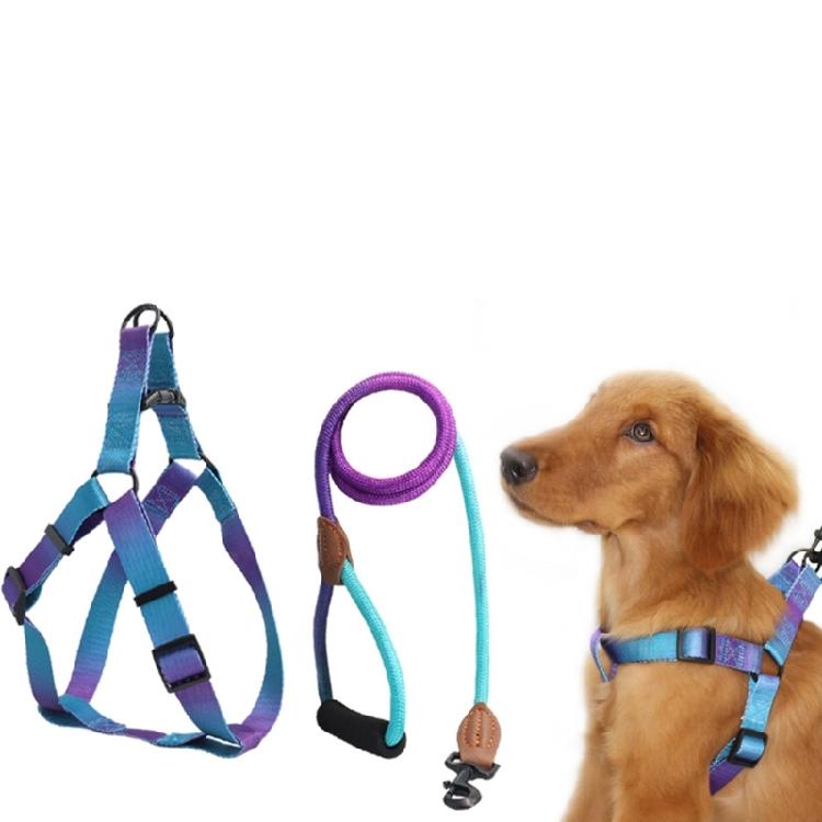 Dogs Harness & Leash Colorful Small Medium Dog Chest Belt Colorful Harness Rope