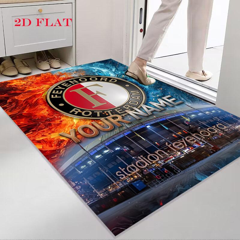 Custom Feyenoord Carpet Rug for Living Room Bedroom Home Sofa Decoration,Kids play Nonslip Floor Mat