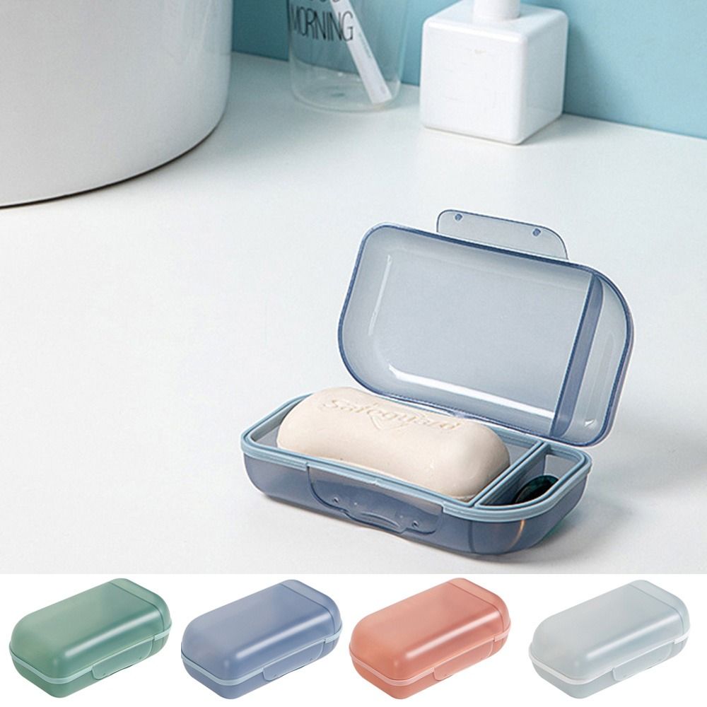 Sealed Square Travel Soap Box Waterproof Soap Container Portable Soap Dishes Organizer for Home