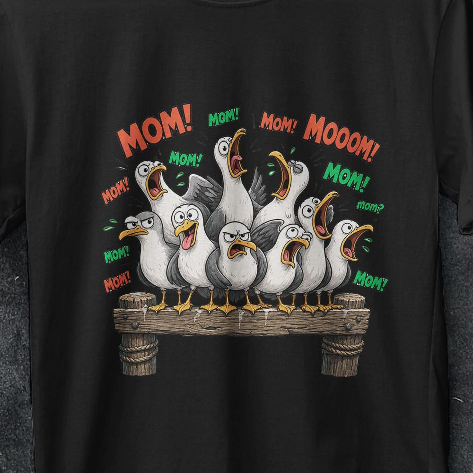 Seagulls Mom Shirt, Seagull Mom Mom, Funny Mother s Day, day gift, Gift For Mom, Disney T-Shirt, Disney Finding Nemo Seagulls, Bird 4XL