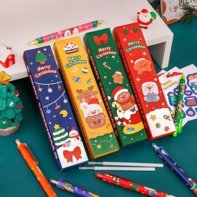 1Box Christmas Stationery Five-In-One Set Surprise Gifts New Year Kindergarten School Office Carnival Party Gift Student Prizes