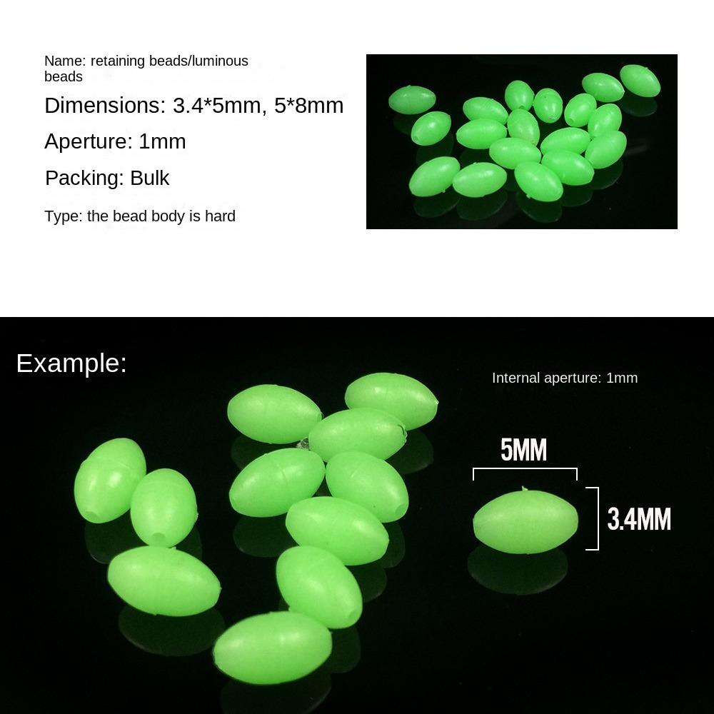 Plastic Fishing Soft Floats Beads Stoppers Luminous Light Hot Hard Rubber  Sea fishing