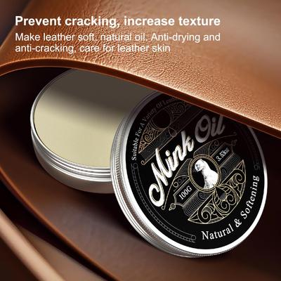 100g Mink Oil For Leather Boots Leather Care Cleaner Conditioner All-Natural Paste Soften And Restore For Boots Shoes Clothing