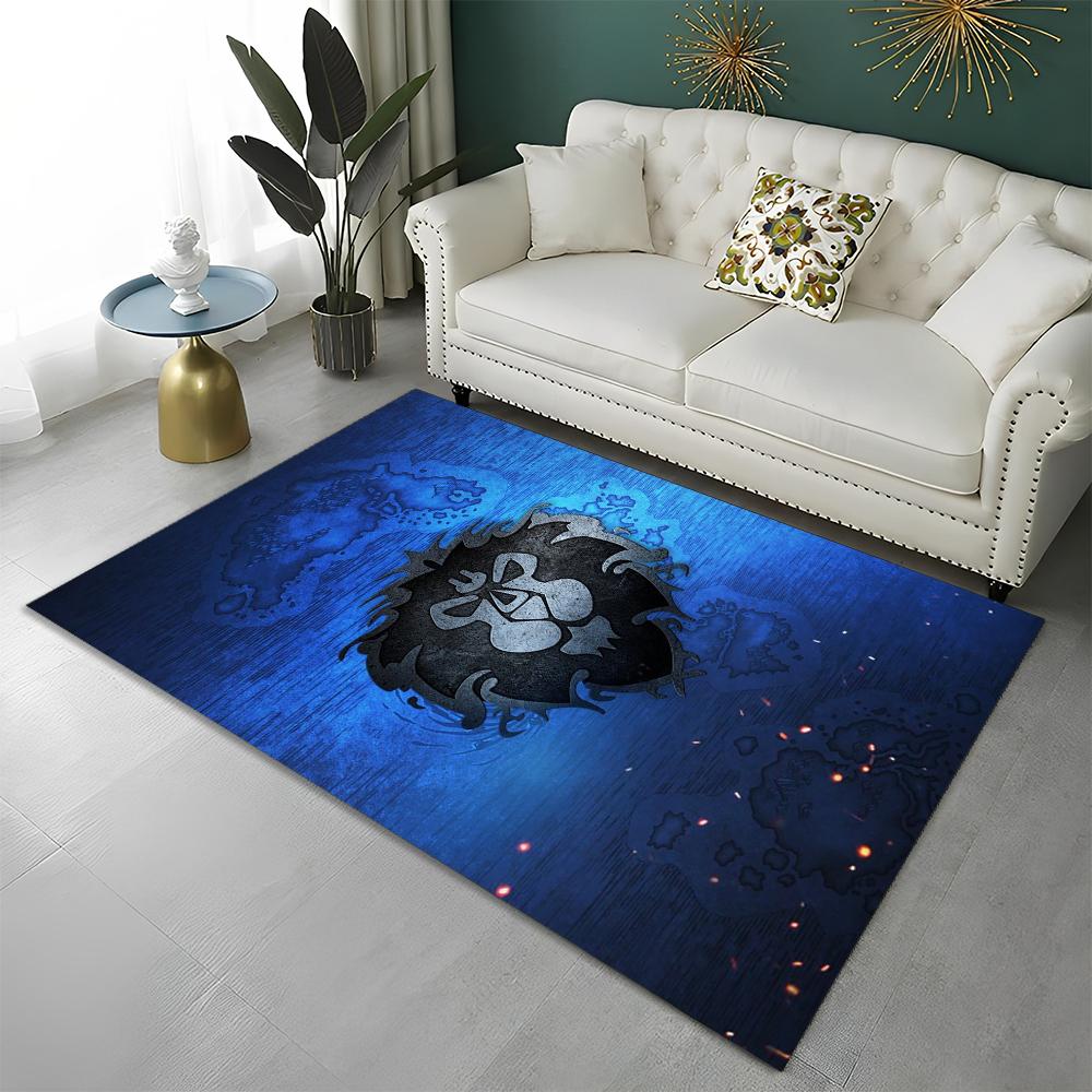 WOW Game World of Warcraft Gamer HD Teppich für Zuhause Wohnzimmer Schlafzimmer Sofa Fußmatte Dekor, Kinderteppich Rutschfeste Bodenmatte