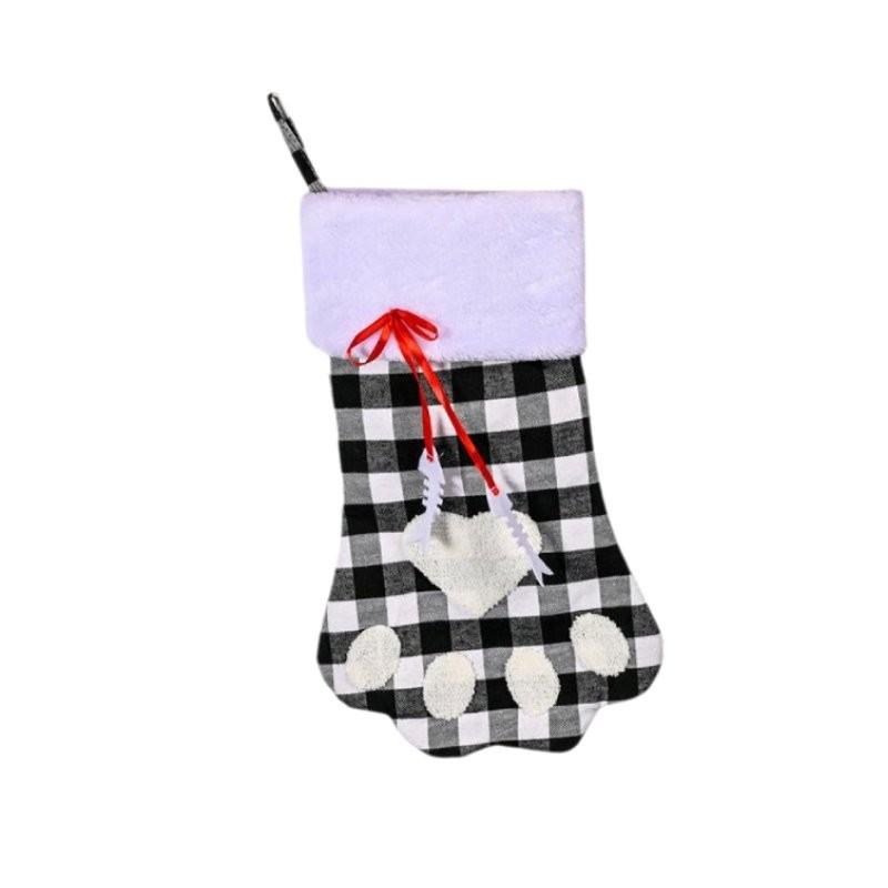 

Dog Christmas Paw Socks Gift Bag Room Decoration Pendant Children Holiday Gifts чёрный