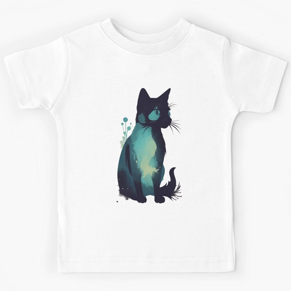 Abstract Cat Illustration Kids T-Shirt 150