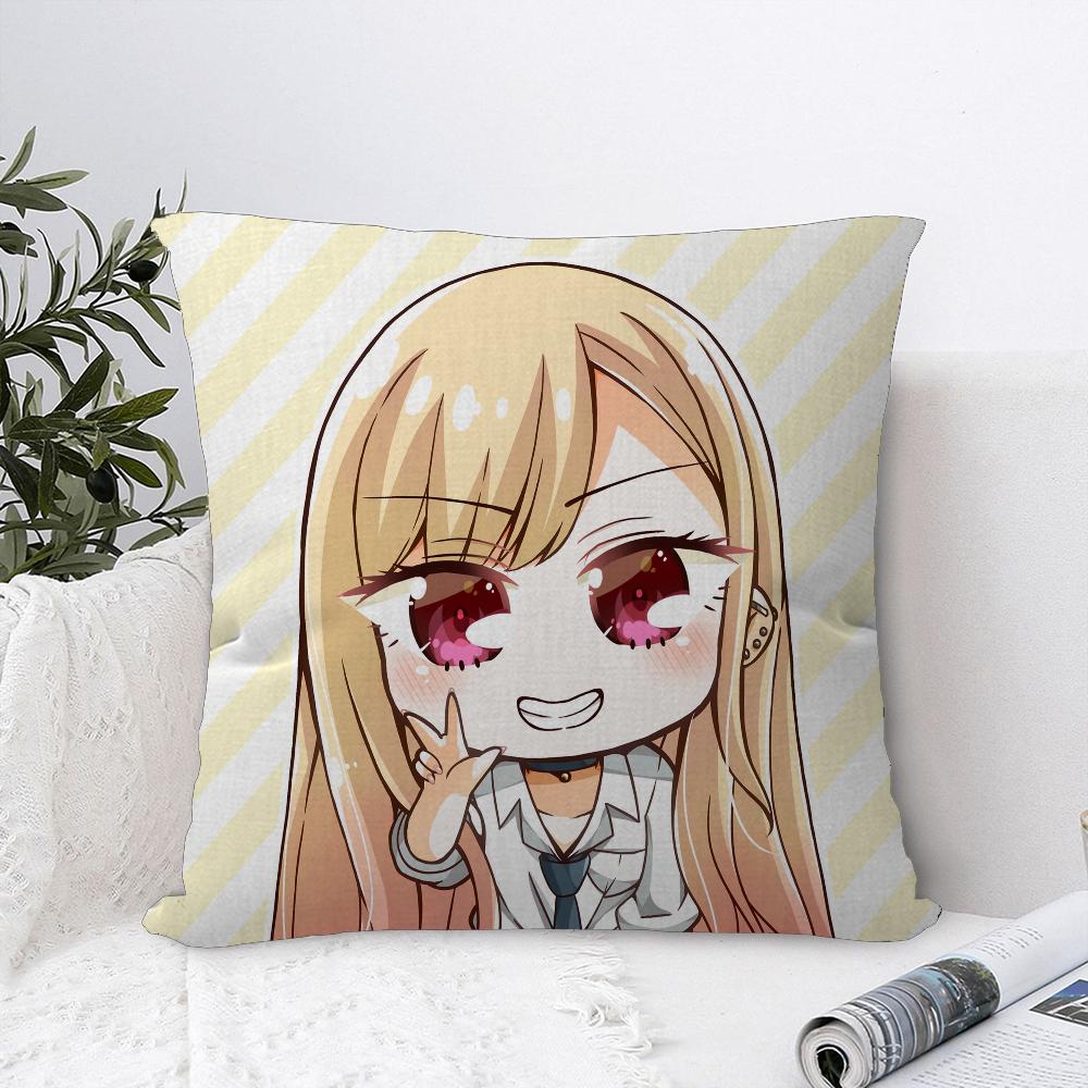 My Dress-Up Darling Marin Kitagawa Office Cushion Pillowcase Car Cushion Cover45X45CM Lumbar Pillowcase Sofa Pillowcover