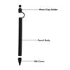 Leichter Silikon Runder Stifthalter Anti-Verloren & Rutschfest Für Apple Pencil (Schwarz)