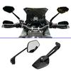 2Pcs Black Motorcycle Rearview Mirror Replacement Part For Side Rearview Mirror For S1000R 2016 BMW 1250ADV 2013 Motorcycle Part
